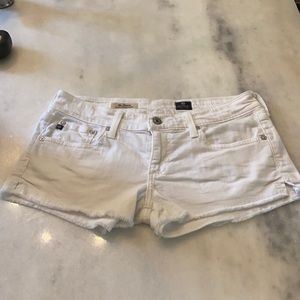AG super low rise white shorts, size 26